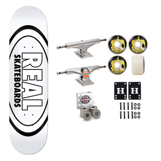 Real Skateboard White 8.38" Independent Satori Premium Kit