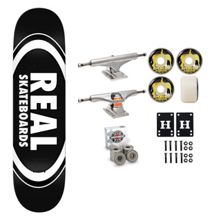 Real Skateboard Black 8.25" Independent Satori Premium Kit