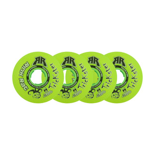 Rink Rat Roller Hockey Wheels - Trickster XXX 76mm 76A Green/Black (4-Pack)