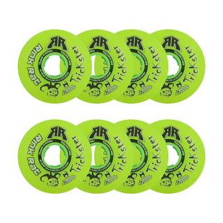 Rink Rat Roller Hockey Wheels - Trickster XXX 76mm 76A Green/Black (8-Pack)