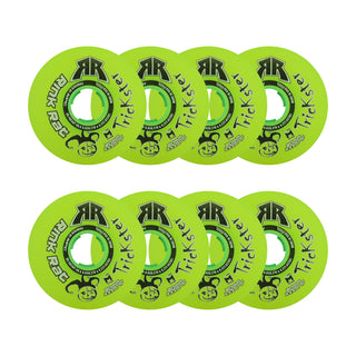 Rink Rat Roller Hockey Wheels - Trickster XXX 80mm 76A Green/Black (8-Pack)