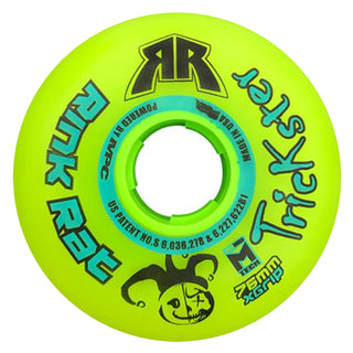 Rink Rat Roller Hockey Wheels - Trickster X 76mm 84A Green/Blue (4-Pack)