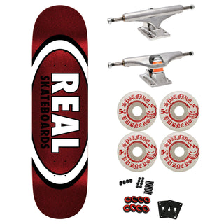 Real Premium Skateboard with Indy Trucks, Spitfire Wheels 8.5" Easy Rider Glitter Oval