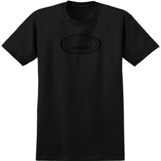 Real Skateboards Shirt Oval Black/Black Tonal
