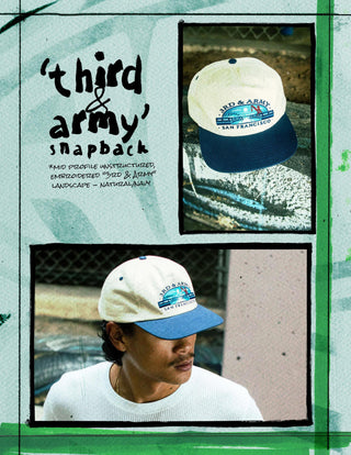 Real Skateboards Hat 3rd And Army Snapback Natural/Navy