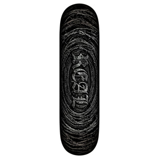 Real Skateboard Complete DBX Barbed Wire Foil Oval Black 8.12" x 32"
