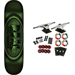 Real Skateboard Complete DBX Oval Full Green 8.5" x 32.62"