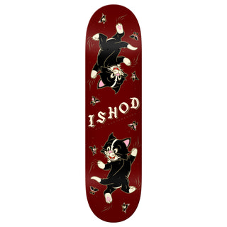 Real Skateboard Complete Ishod Kitten Scratch Twin Tail Burgundy 8.25" x 31.8"