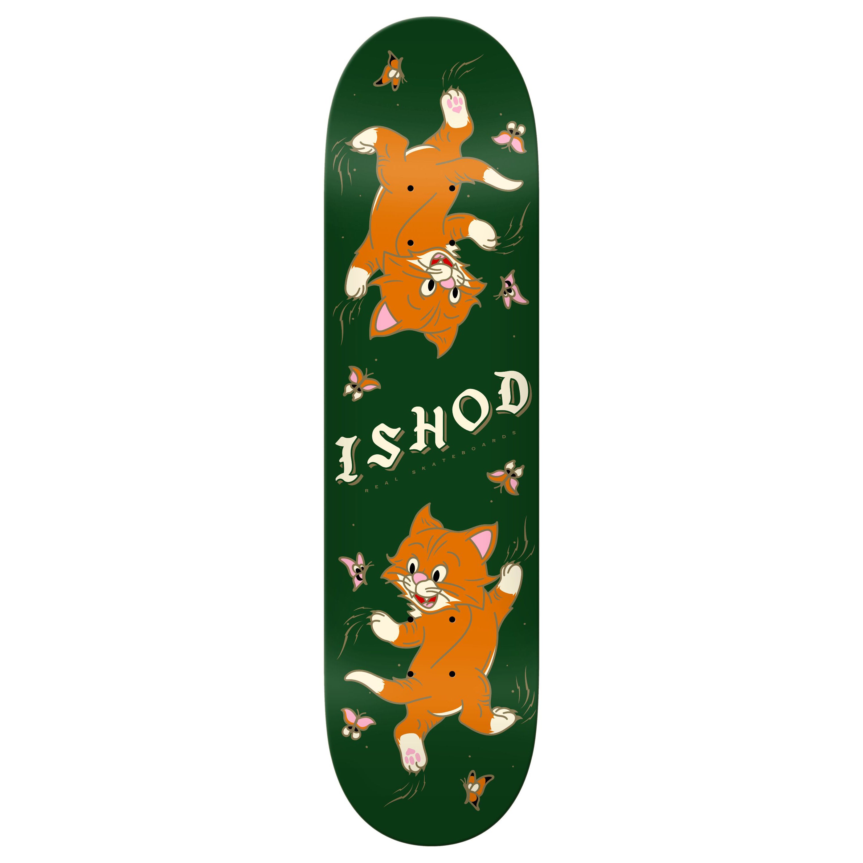 イ*ル様 REAL SSD2023 ISHOD CATSCRTCH DECK Real Skateboard Deck Ishod Kitten Scratch Twin Tail Slick Green