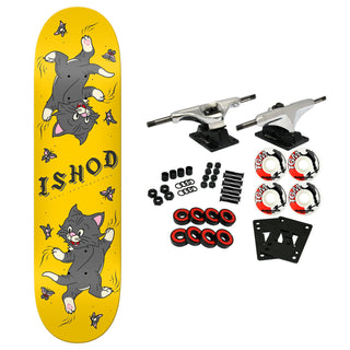 Real Skateboard Complete Ishod Kitten Scratch Twin Tail Yellow 8.0" x 31.5"