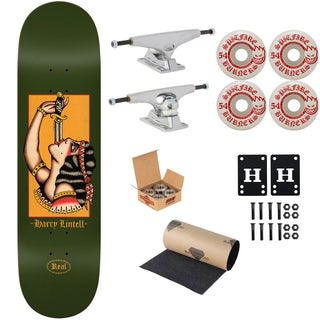 Real Premium Skateboard Complete Harry Lintell Sword Swallower True Fit 8.38" Ft. Krux/Spitfire/Independent