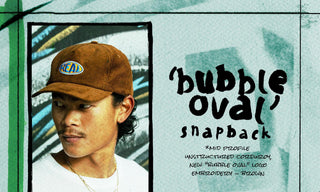 Real Skateboards Hat Bubble Oval Snapback Brown
