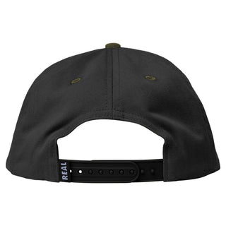 Real Skateboards Hat EMB Snapback Charcoal/Tan