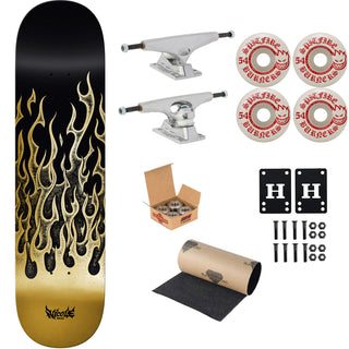 Real Premium Skateboard Complete Nicole Flames Redux Twin Nose 8.25" Ft. Krux/Spitfire/Independent