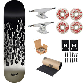 Real Premium Skateboard Complete Nicole Flames Redux Twin Nose 8.5" Ft. Krux/Spitfire/Independent