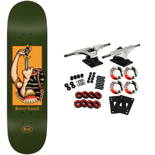 Real Skateboard Complete Harry Lintell Sword Swallower True Fit Dark Green 8.38" x 31.75"