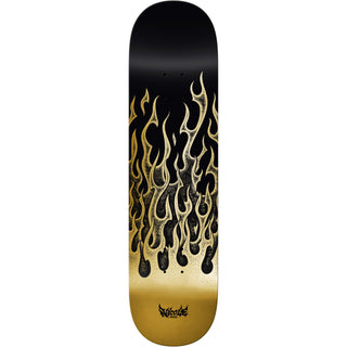 Real Skateboard Complete Nicole Flames Redux Twin Nose Gold 8.25" x 31.92"