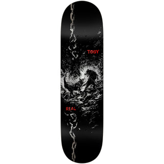 Real Skateboard Deck Toby Ryan Dog Bite Black 8.25" x 32"