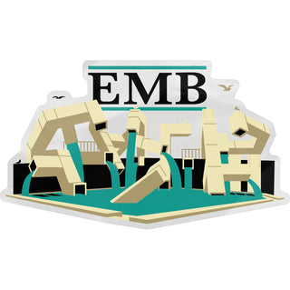 Real Skateboards Sticker EMB 4" x 2.5"