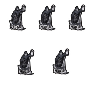 Bones Wheels Skateboard Sticker Reaper Crossing 4" 5-Pack