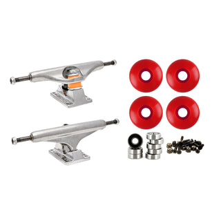 Independent 169 (9.12") Skateboard Trucks 56mm Red Wheels and Bearings Combo Package