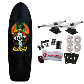 Dogtown Old School Skateboard Complete OG Red Dog 70's Classic Black 9" x 30"