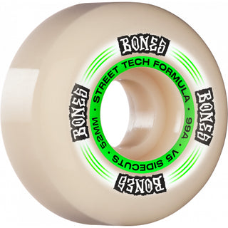 Bones Skateboard Wheels 52mm Regulators V5 Sidecut STF 99A White/Green