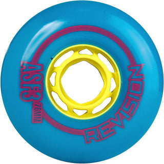 Revision Roller Hockey Wheels Outdoor 76/80 HiLo Asphalt 90A Blue 8-Pack