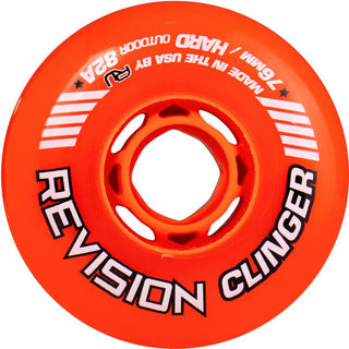 Revision Roller Hockey Wheels Outdoor 76mm Clinger 82A Orange 8-Pack