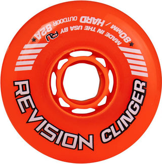 Revision Roller Hockey Wheels Outdoor 76/80 HiLo Clinger 82A Orange 8-Pack