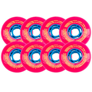 Revision Roller Hockey Wheels Indoor 76mm Clinger 74A Pink 8-Pack