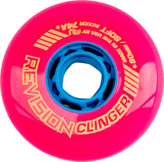 Revision Roller Hockey Wheels Indoor 80mm Clinger 74A Pink Single Wheel