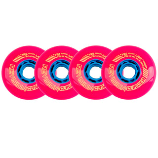 Revision Roller Hockey Wheels Indoor 80mm Clinger 74A Pink 4-Pack