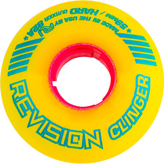 Revision Roller Hockey Wheels Outdoor 59mm Clinger 82A Yellow 8-Pack