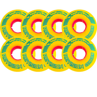 Revision Roller Hockey Wheels Outdoor 59mm Clinger 82A Yellow 8-Pack