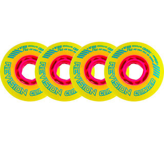 Revision Roller Hockey Wheels Outdoor 68mm Clinger 82A Yellow 4-Pack