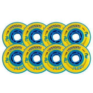 Revision Roller Hockey Wheels Indoor 80mm Flex Firm Yellow 8-Pack
