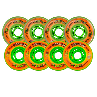 Revision Roller Hockey Wheels Indoor 76/80 HiLo Flex X-Soft Orange 8-Pack
