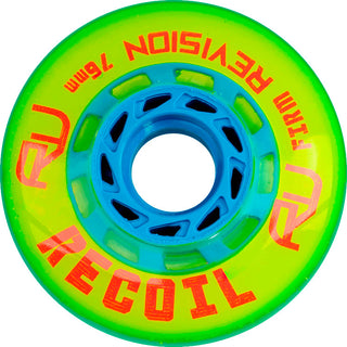 Revision Roller Hockey Wheels Indoor 76mm Recoil Firm Yellow Single Wheel