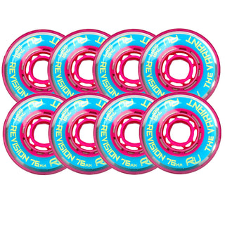 Revision Roller Hockey Wheels Indoor 76mm Variant Soft 74A 8-Pack