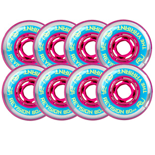 Revision Roller Hockey Wheels Indoor 80mm Variant Soft 74A 8-Pack