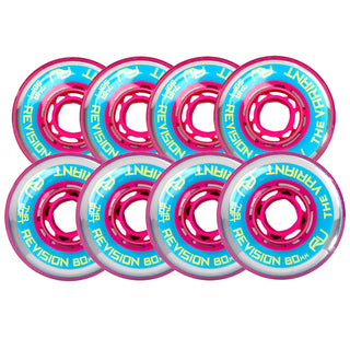 Revision Roller Hockey Wheels Indoor 76mm 80mm Hilo Variant Soft 74A 8-Pack