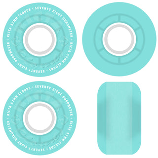 Ricta Skateboard Wheels 57mm Clouds 78A Transparent Aqua