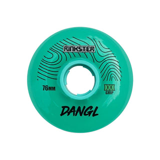 Rink Rat Roller Hockey Wheels Rinkster Dangl 76mm XXX Grip Teal/Blue (Single)