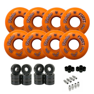 Rink Rat Roller Hockey Wheels Rinkster Street Outdoor X-Firm 59mm 8-Pack with Hybrid Ceramic Bearings