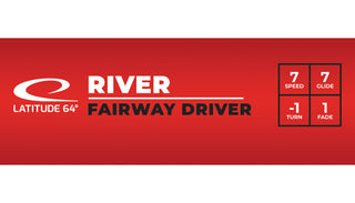 Latitude 64 Disc Golf Opto-Ice Splash River Fairway Driver 7/7/-1/1 Red/Black 176 grams