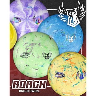 Discraft Disc Golf Brodie Smith Bro-D Swirl Roach Putter 2/4/0/1 Pink Jawbreaker/Holo Stars 173-174g