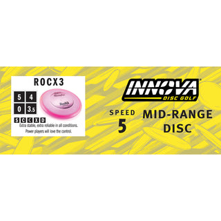 Innova Disc Golf Champion RocX3 Midrange Disc 5/4/0/3.5 Lavender/White 169 grams