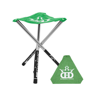 Dynamic Disc Golf Roll A Stool Collapsable Tripod Seat Electric Green