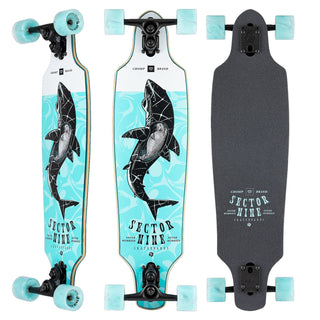 Sector 9 Longboard Roundhouse Great White Drop Through Complete 8.85" x 34"